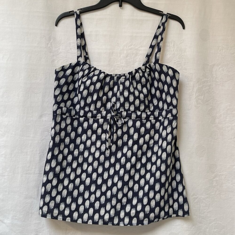 Patagonia Blouse Womens 10 Blue Square Neck Sleeveless Tank Top Festival Outdoor